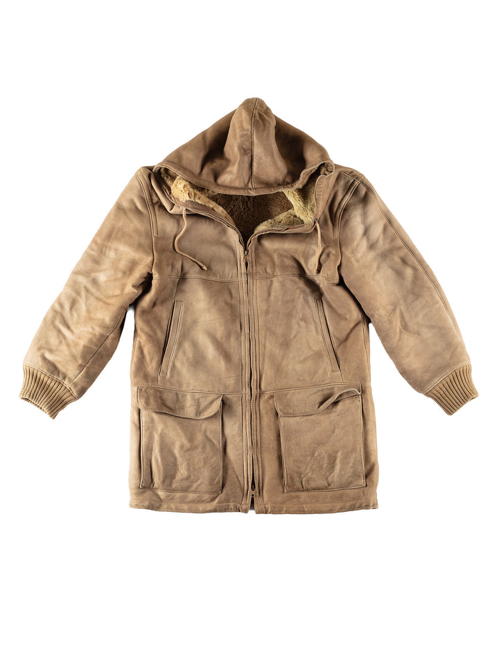 Vintage 80's Women Sheepskin Coat in BeigeMN476