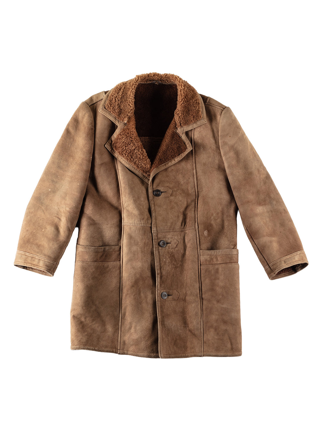 Vintage 70's Men Sheepskin Coat in BeigeVN404