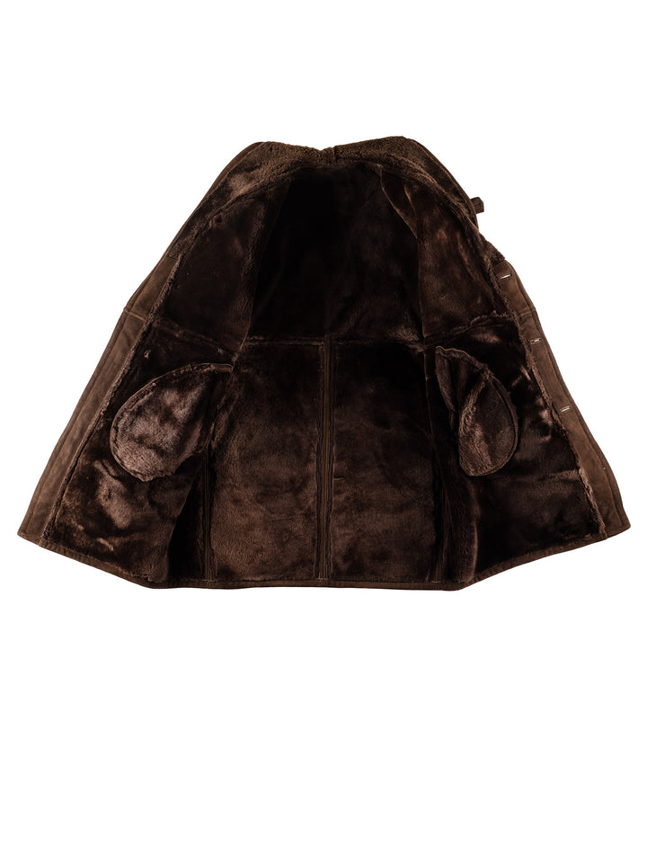 Vintage 70's Men Sheepskin Coat in BrownVN771
