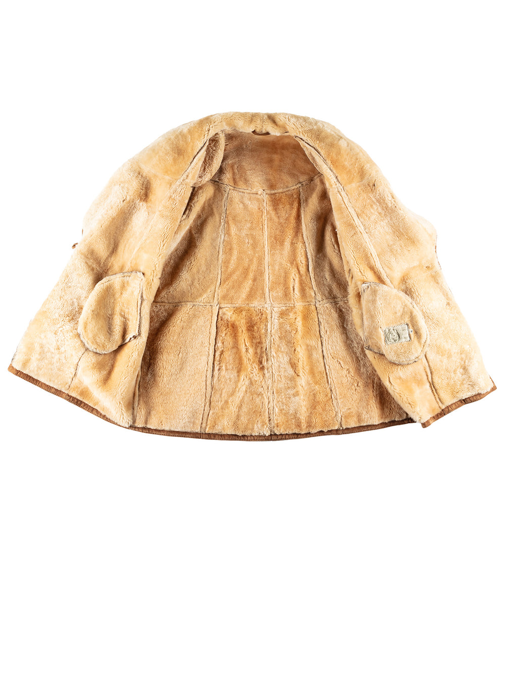 Vintage 80's Women Sheepskin Coat in BrownMN458