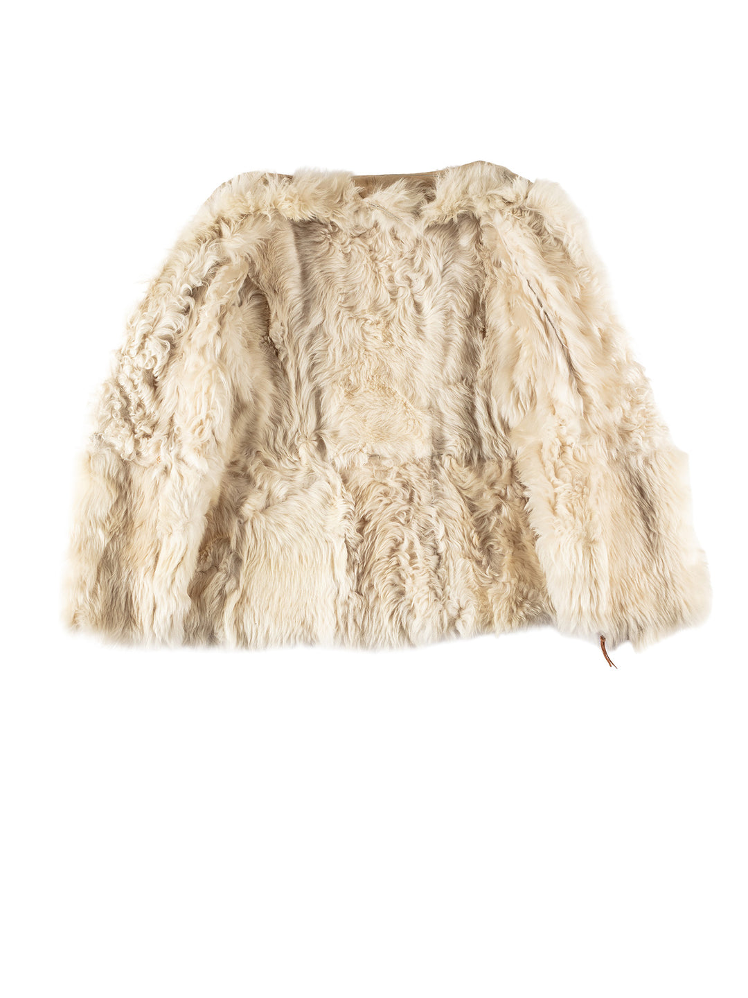 Vintage 70's Women Sheepskin Coat in BeigeMN717