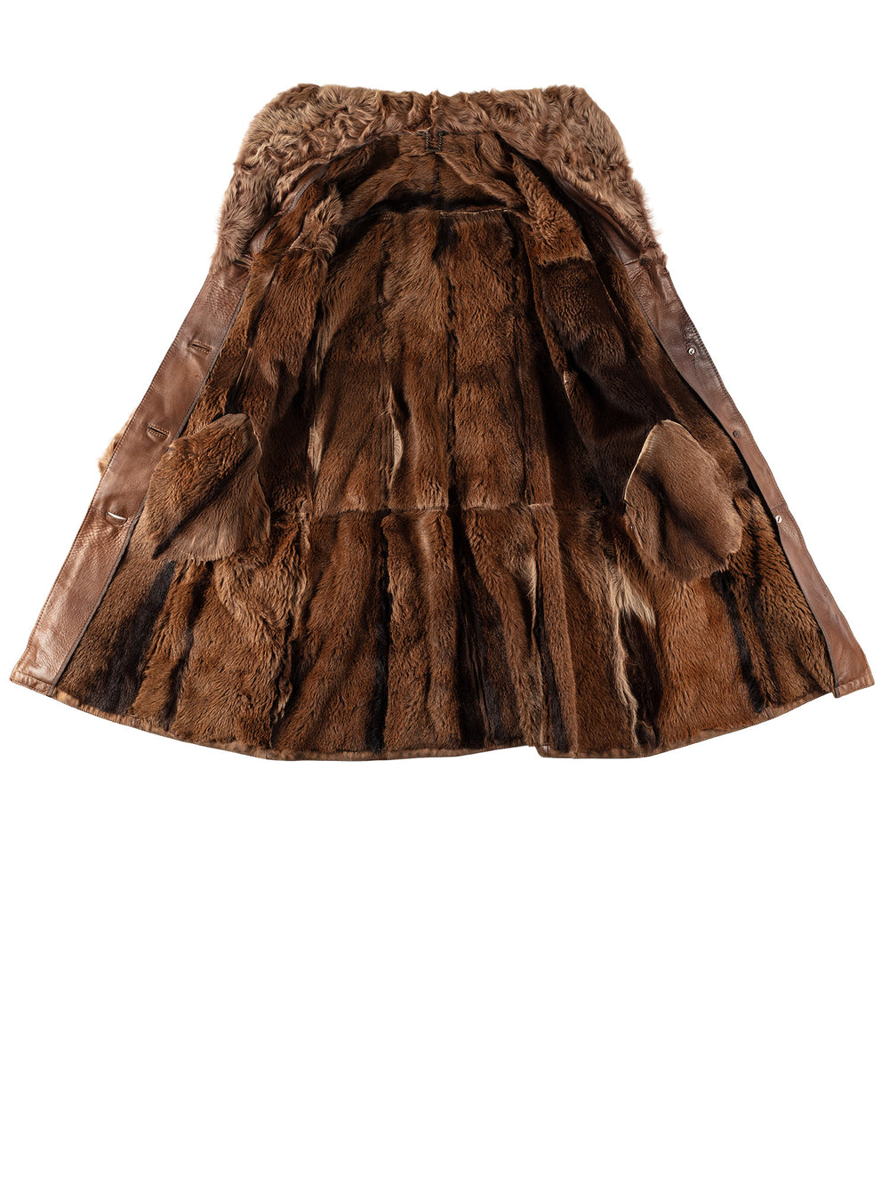 Vintage 70's Women Sheepskin Coat in BlueMN612