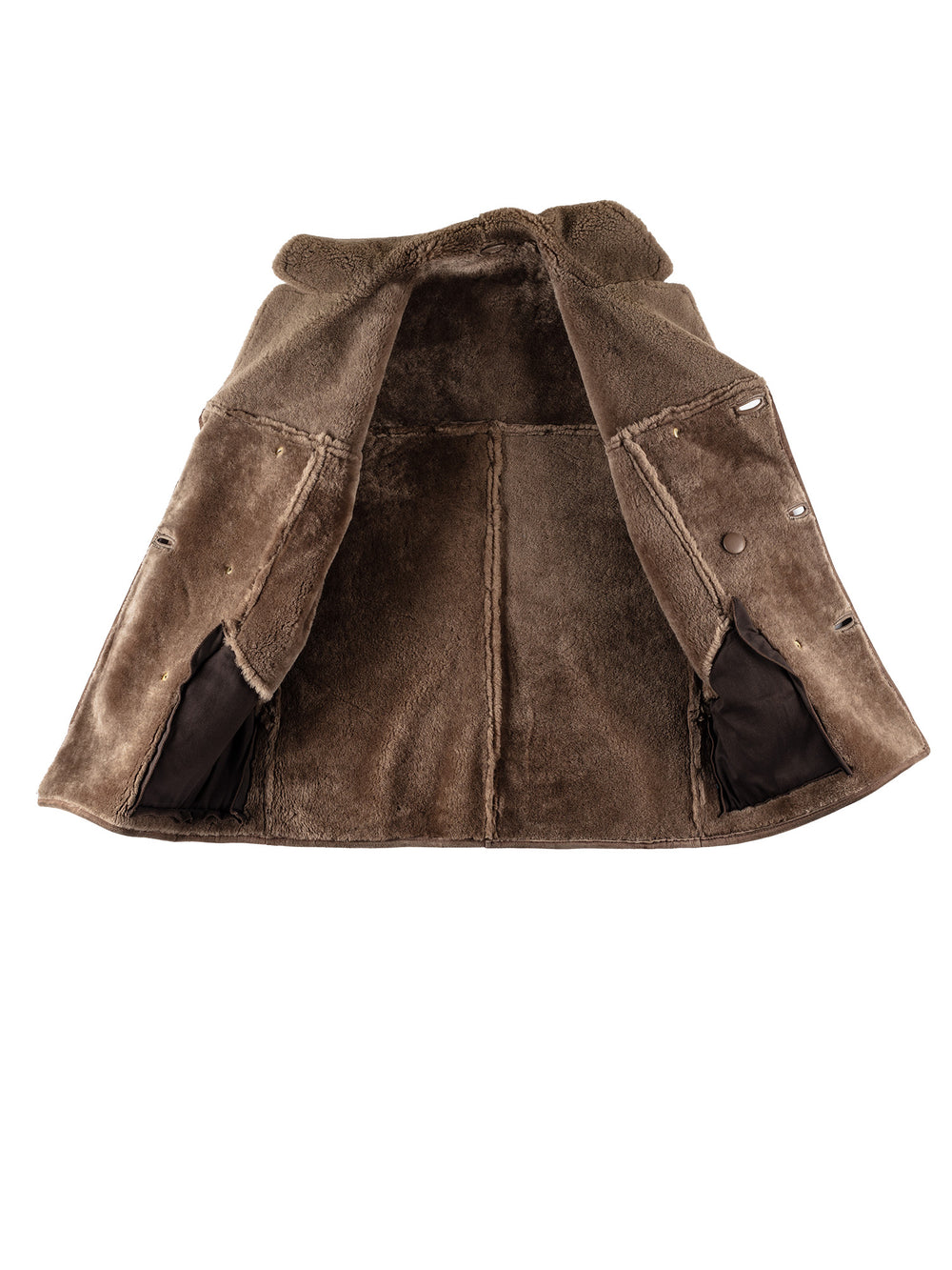 Vintage 70's Men Sheepskin Coat in BrownVN686