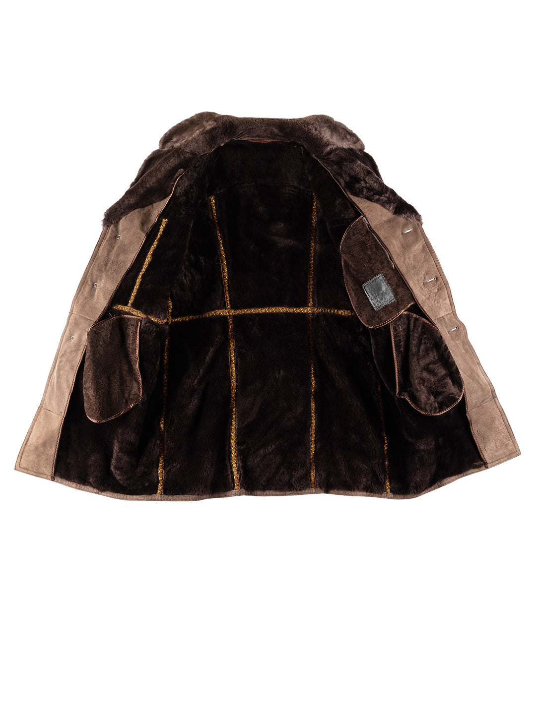 Vintage 70's Men Sheepskin Coat in BrownVN745