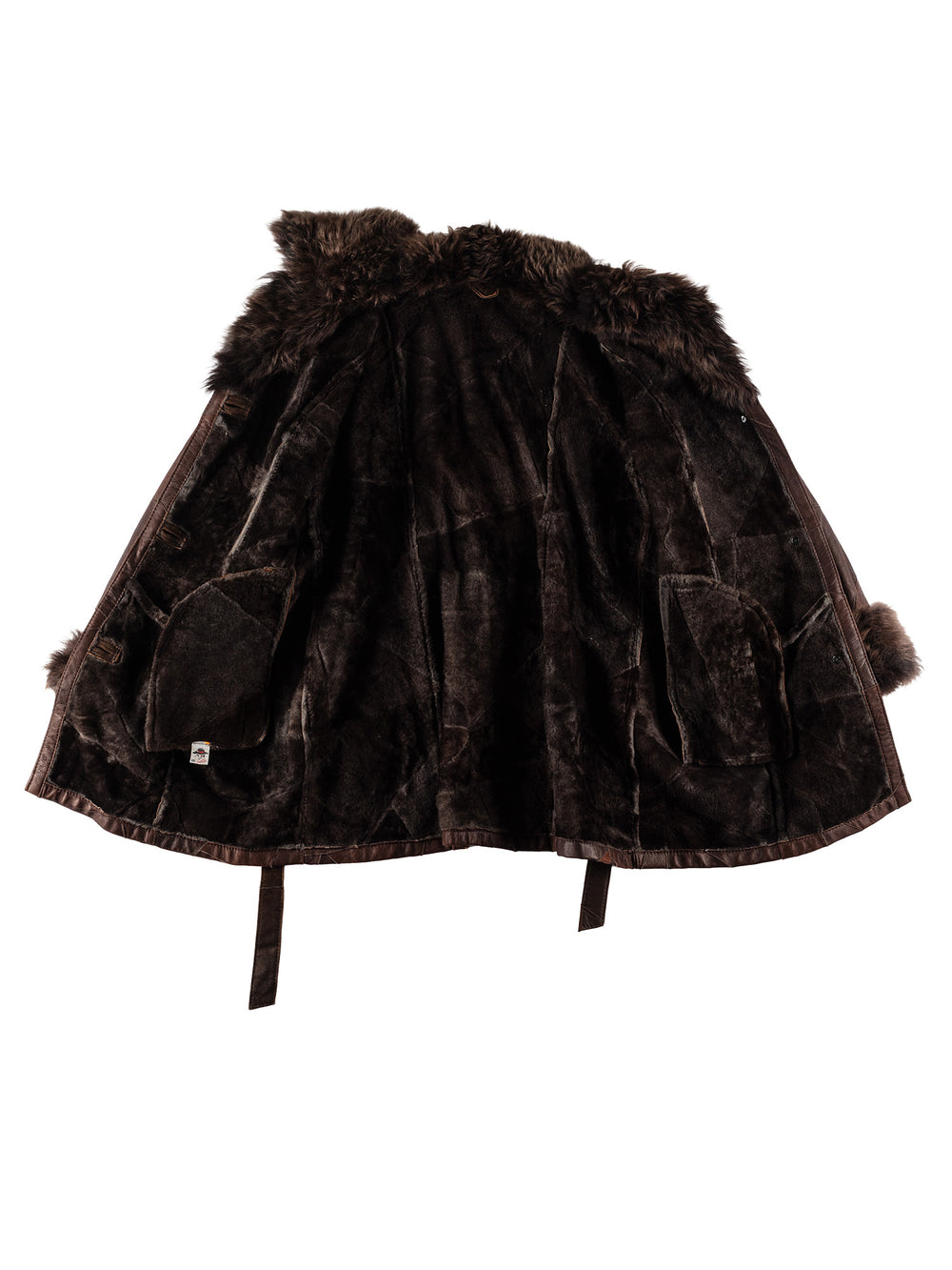 Vintage 70's Women Sheepskin Coat in BrownMN681