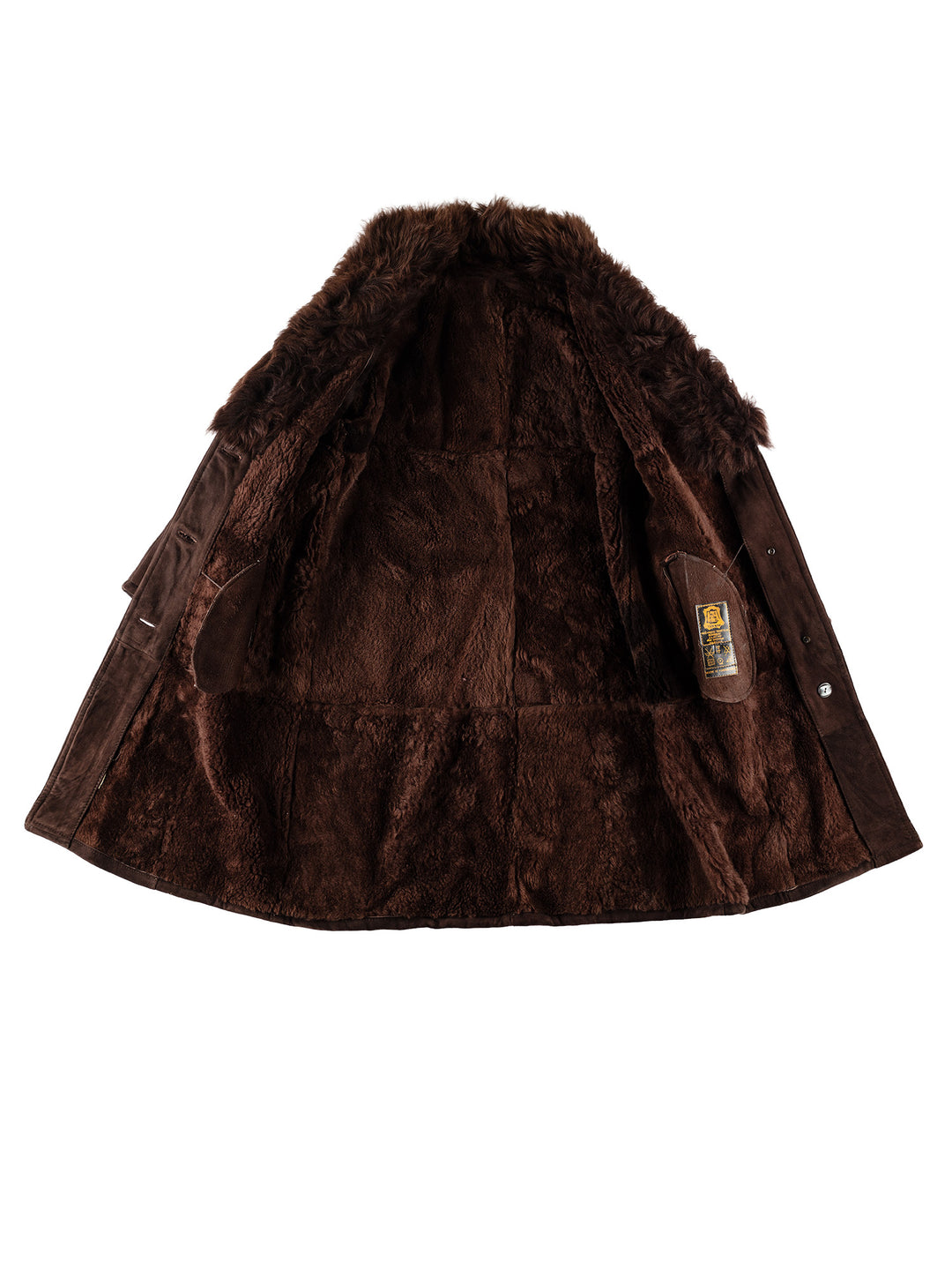 Vintage 80's Women Sheepskin Coat in BrownMN731