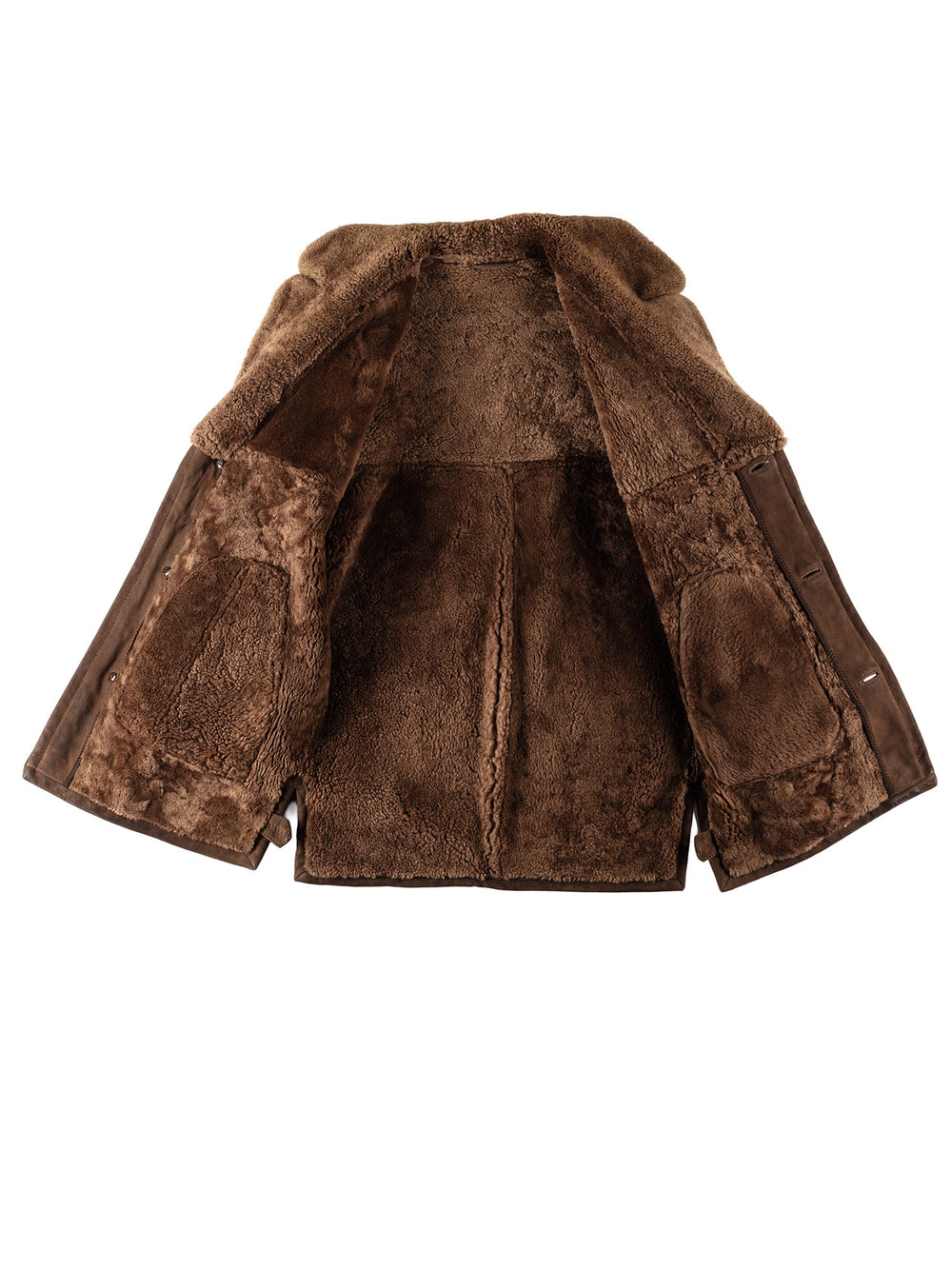 Vintage 70's Men Sheepskin Coat in BrownVN411