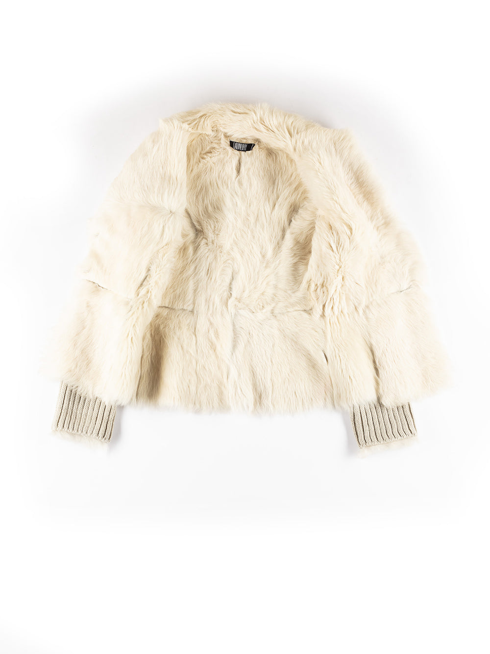 Vintage 80's Women Sheepskin Jacket in BeigeMN382