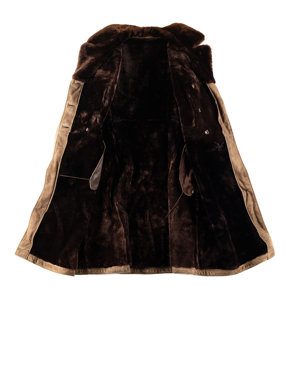Vintage 70's Women Sheepskin Coat in BrownMN807