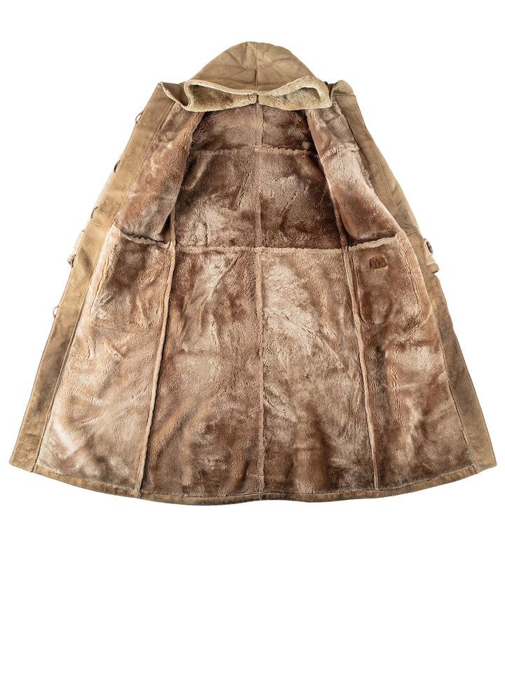 Vintage 70's Women Sheepskin Coat in BeigeMN559
