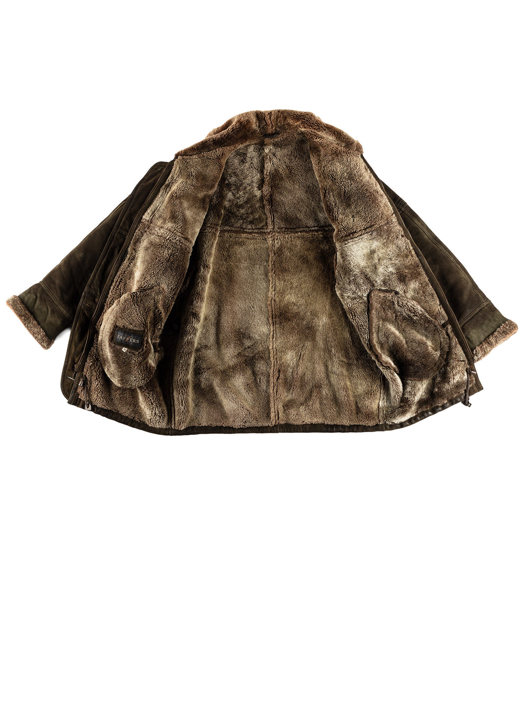 Vintage 80's Women Sheepskin Coat in GreenMN663