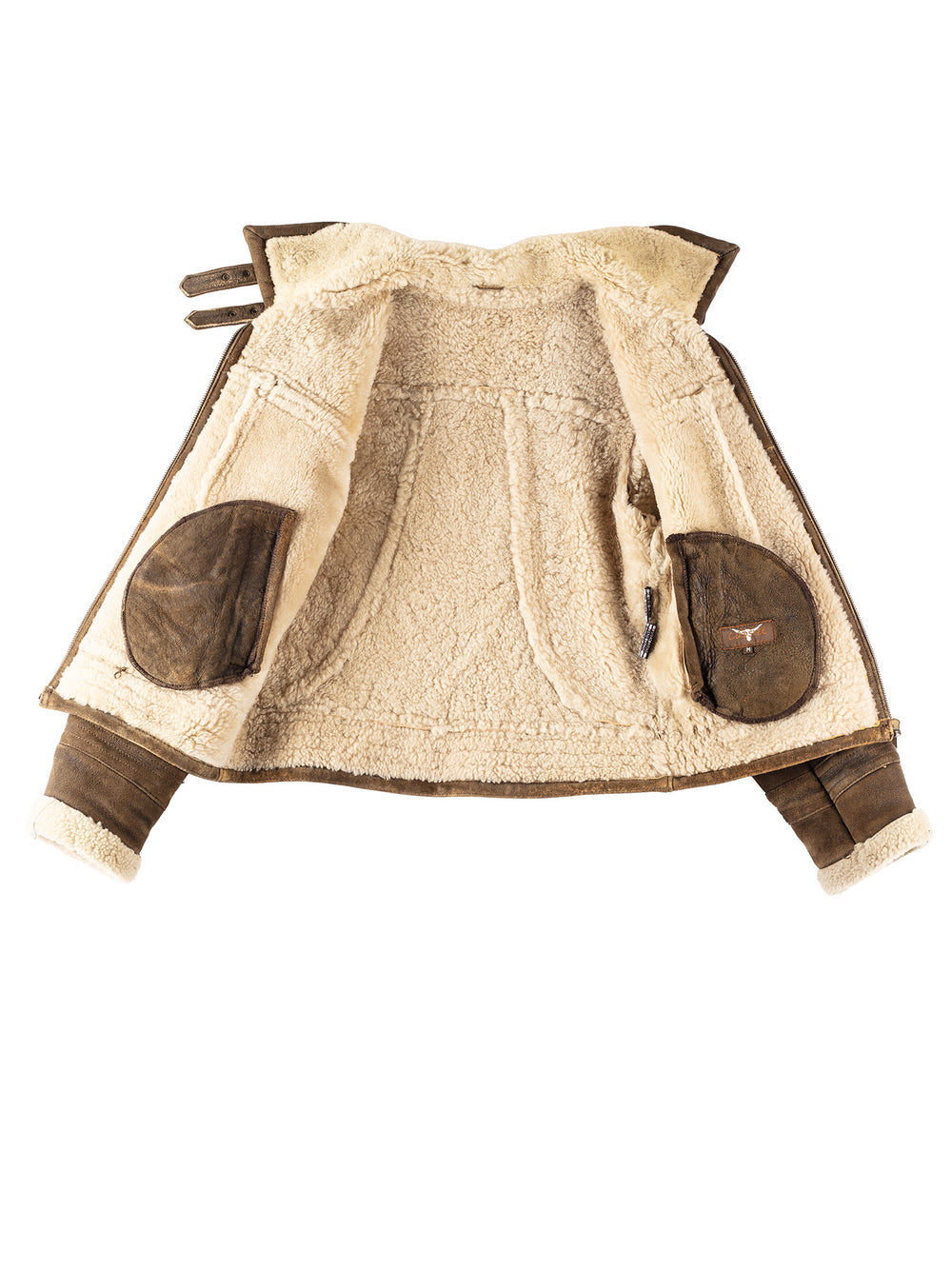Vintage 90's Women Sheepskin Jacket in BrownMN298