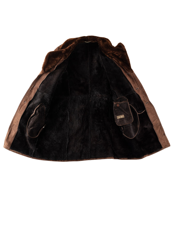 Vintage 70's Men Sheepskin Coat in BrownVN367