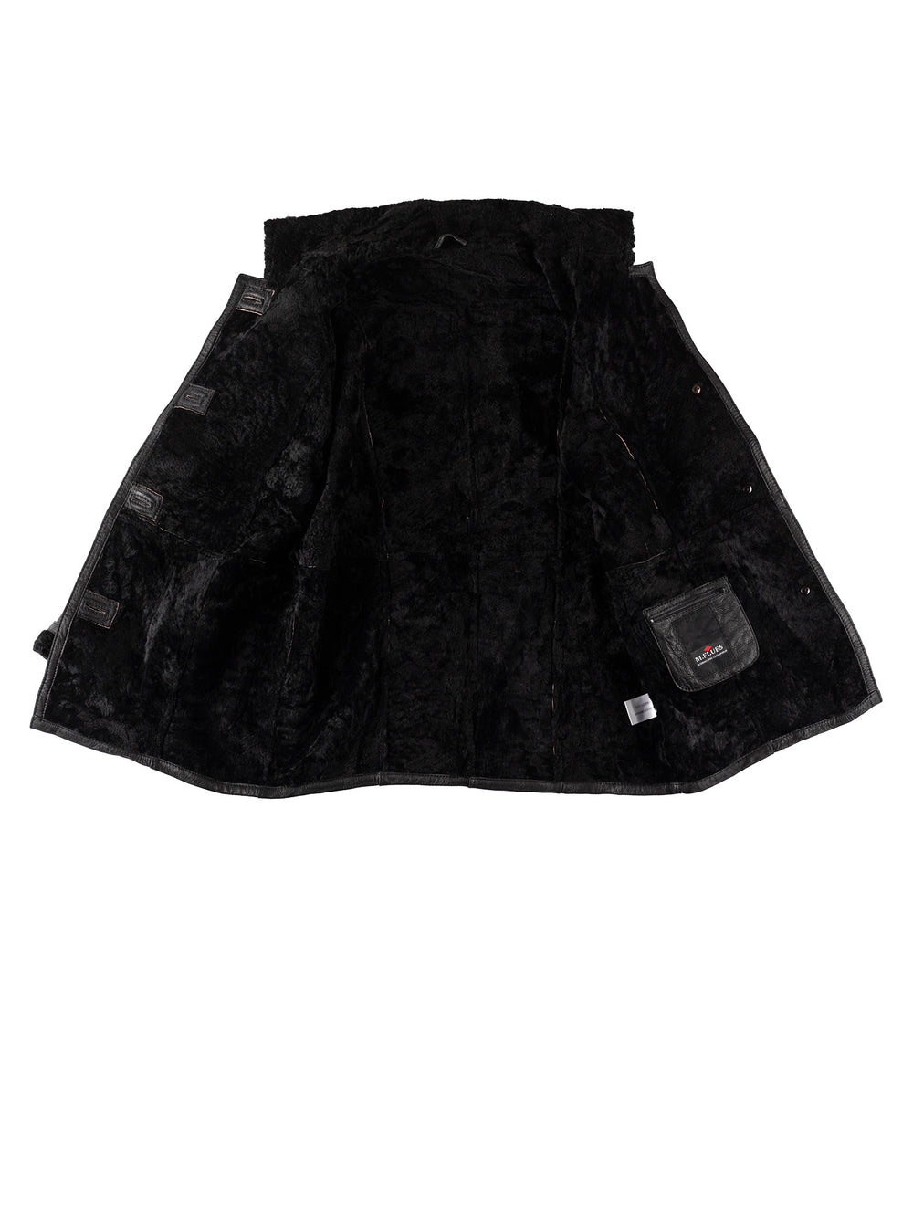 Vintage 80's Women Sheepskin Coat in BlackMN607