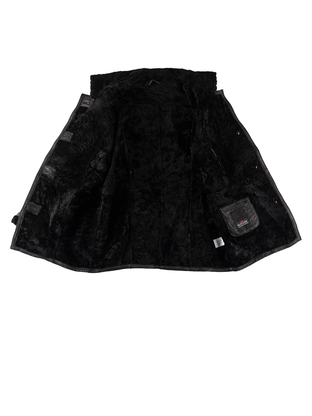 Vintage 80's Women Sheepskin Coat in BlackMN607