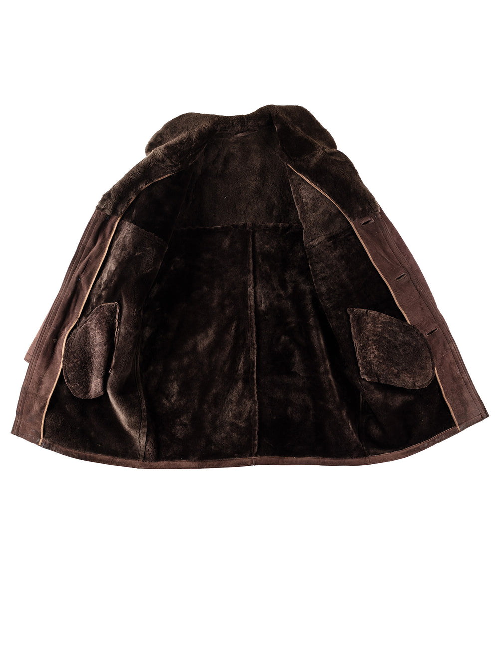 Vintage Men Sheepskin Coat in BrownMN333