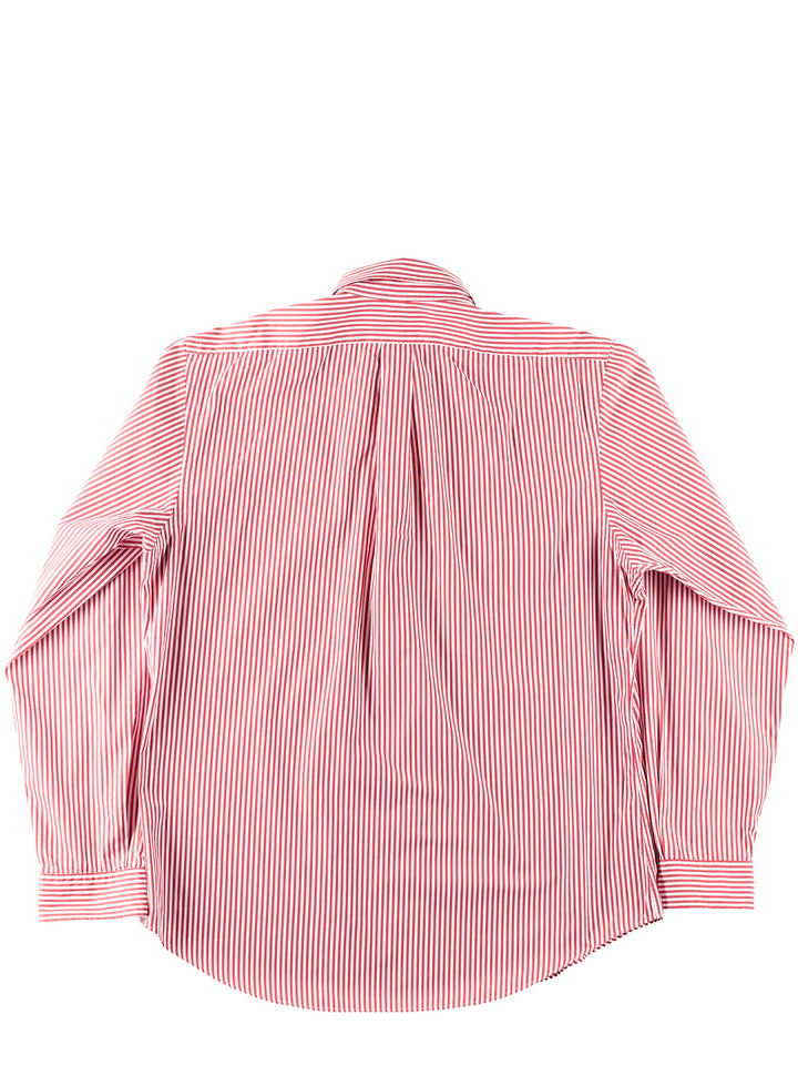 Vintage 90's Men Ralph Lauren Red White Striped Shirt