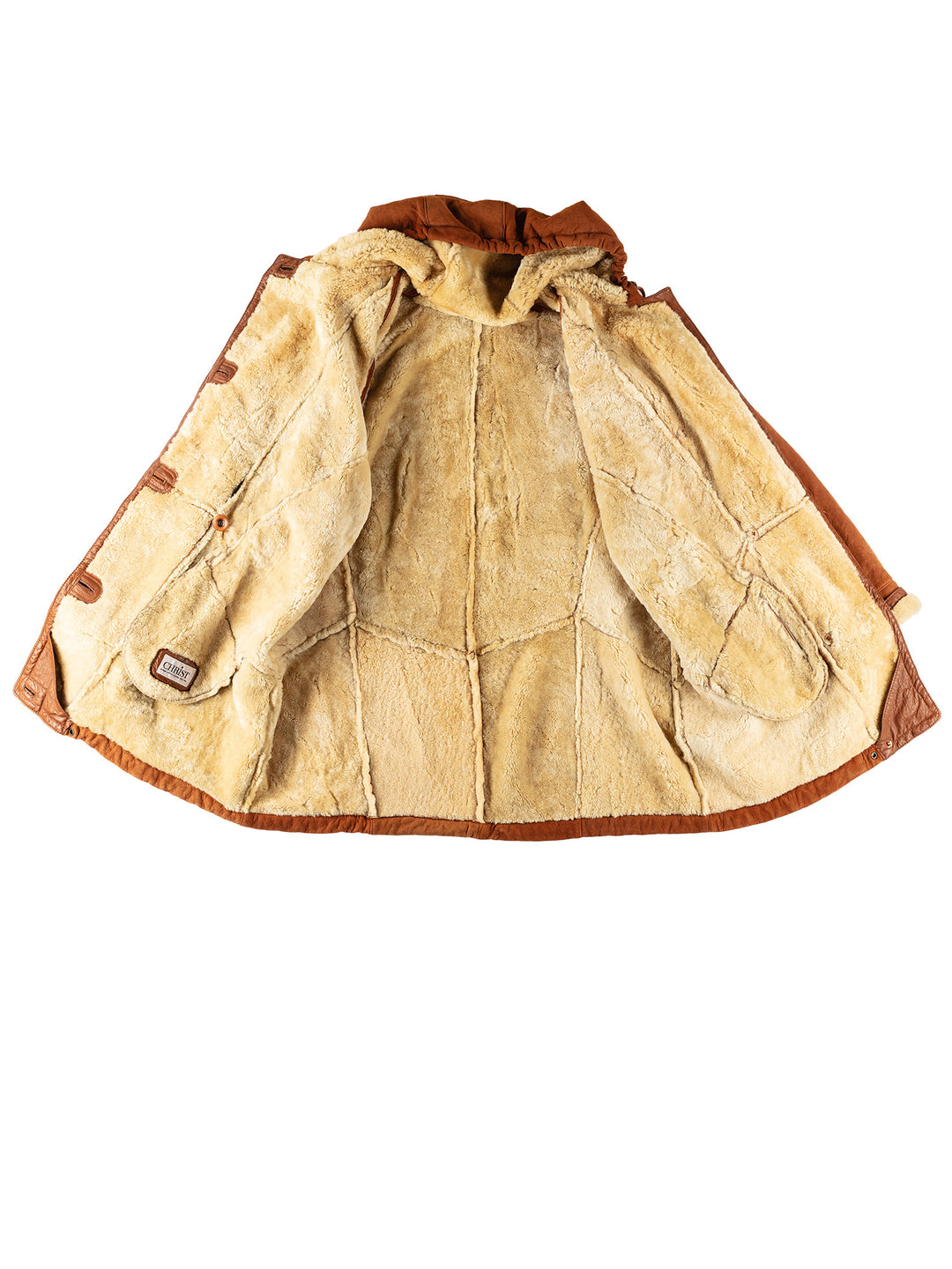 Vintage 80's Women Sheepskin Coat in BrownMN600