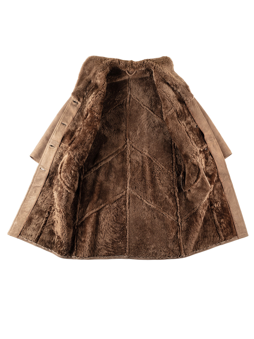 Vintage 80's Women Sheepskin Coat in BrownMN271