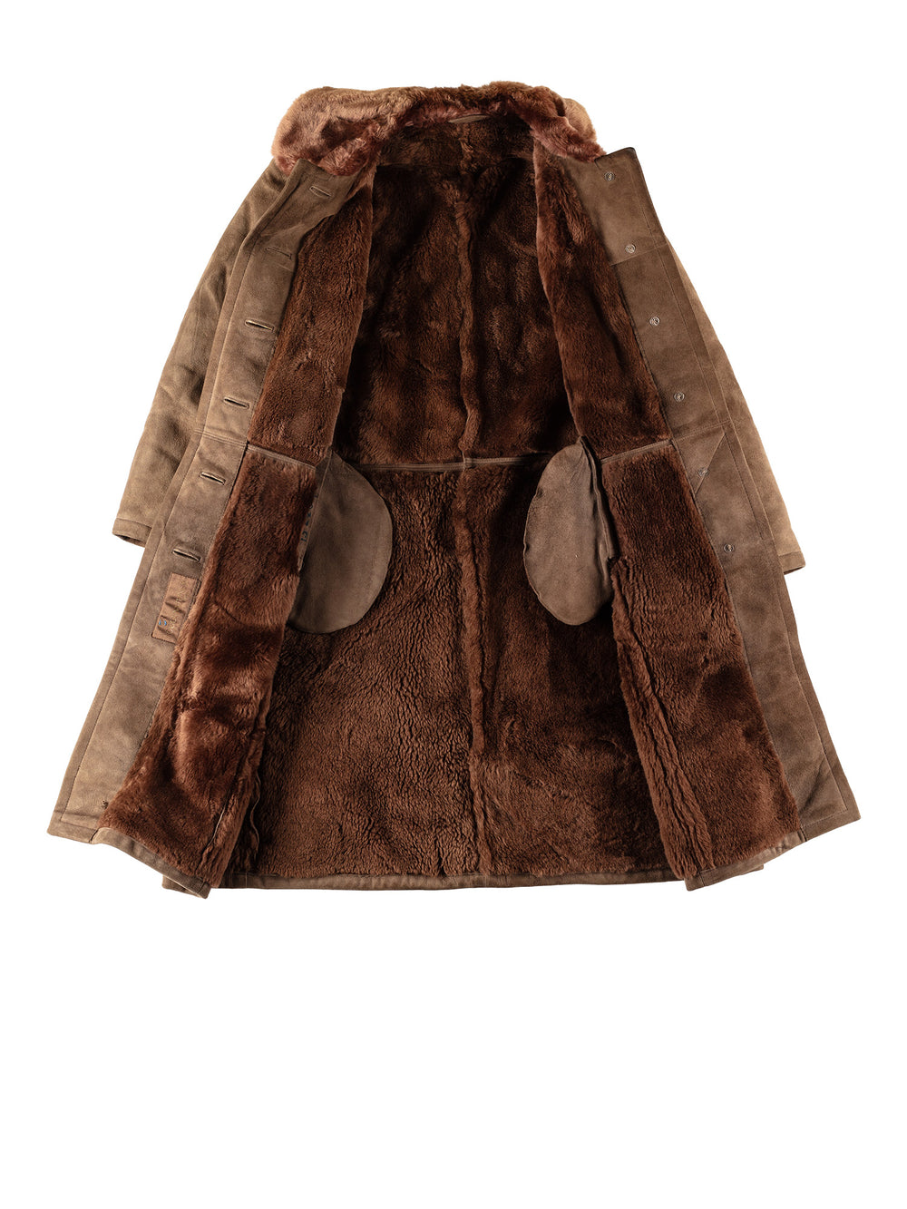 Vintage 70's Women Sheepskin Coat in BrownMN736