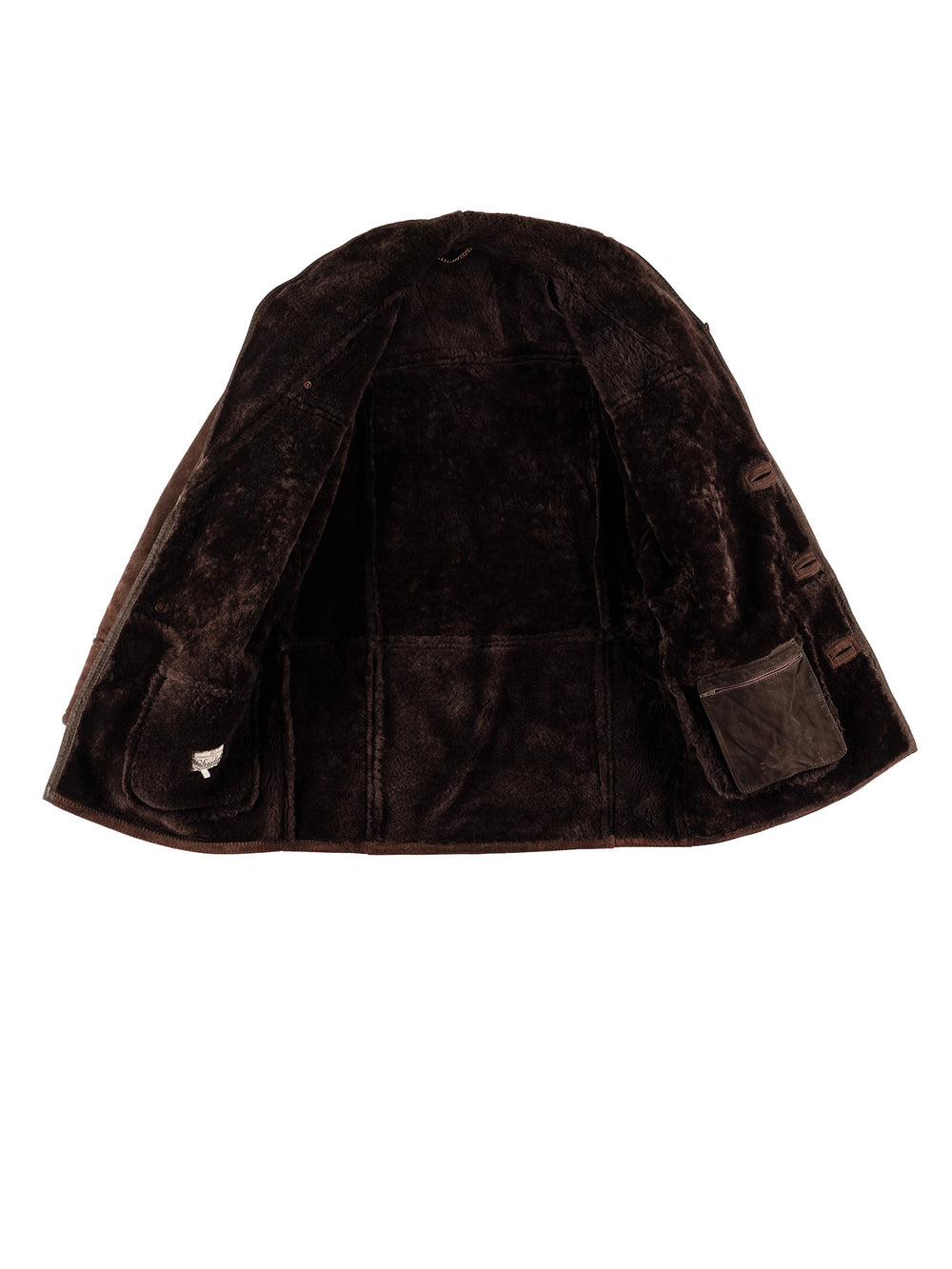 Vintage 80's Men Sheepskin Coat in BrownVN734