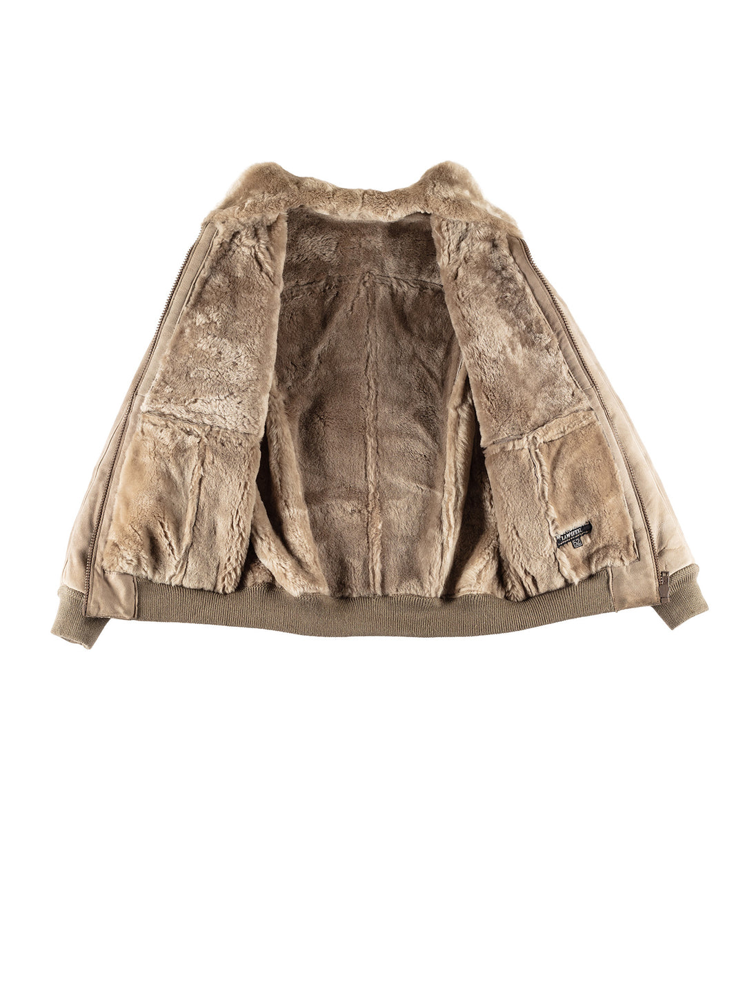 Vintage 80's Men Sheepskin Jacket in GrayVN744