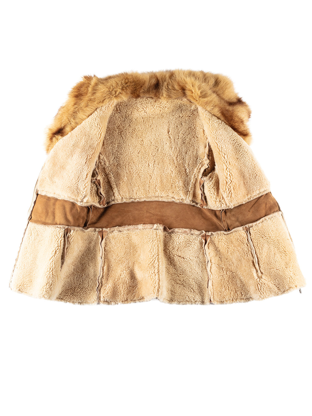 Vintage 70's Women Sheepskin Coat in BrownMN478