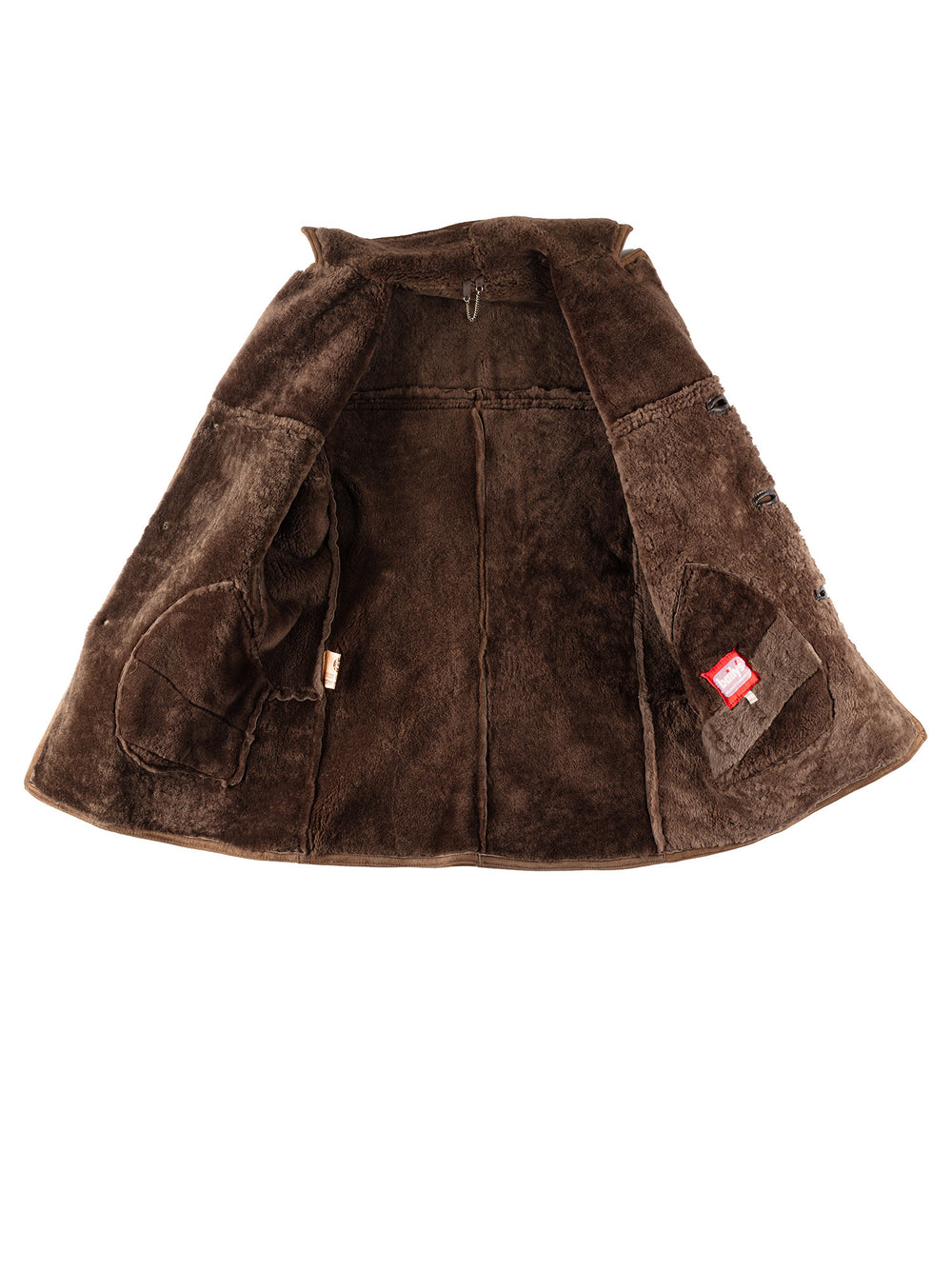 Vintage 80's Men Sheepskin Coat in BrownVN280