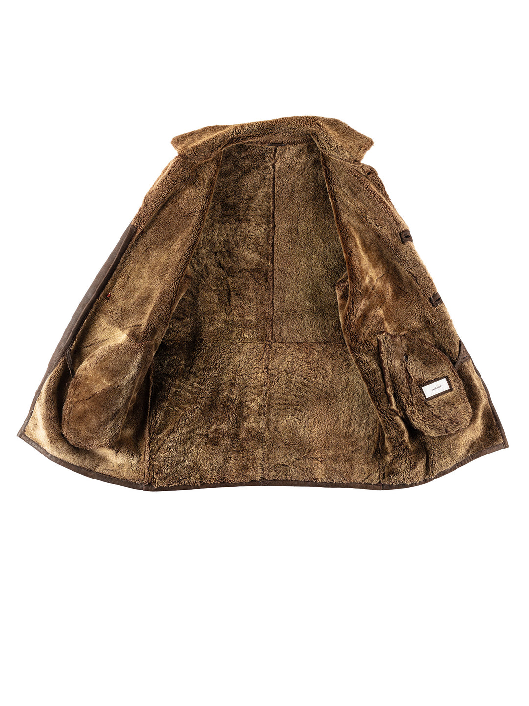 Vintage 80's Men Sheepskin Coat in BrownVN649