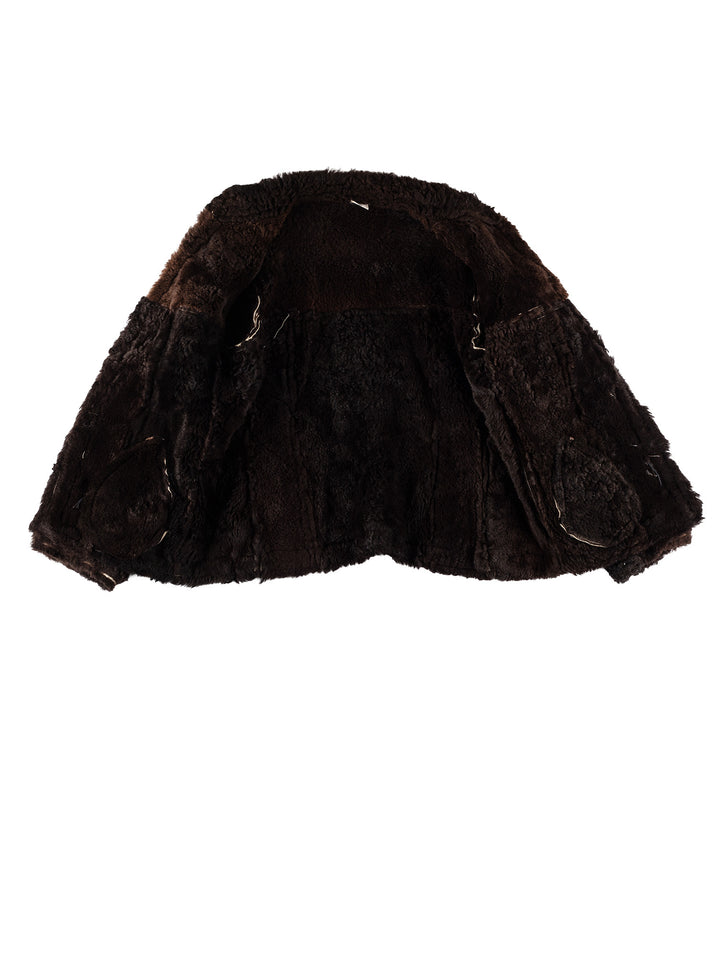 Vintage 70's Women Sheepskin Jacket in WhiteMN613