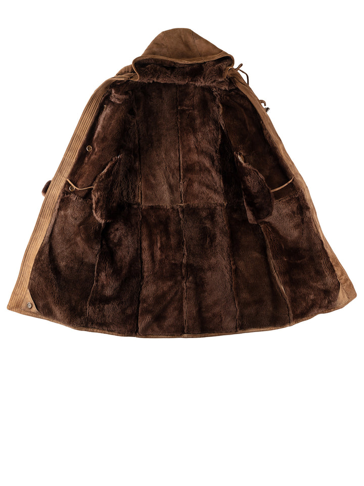 Vintage 70's Women Sheepskin Coat in BrownMN549