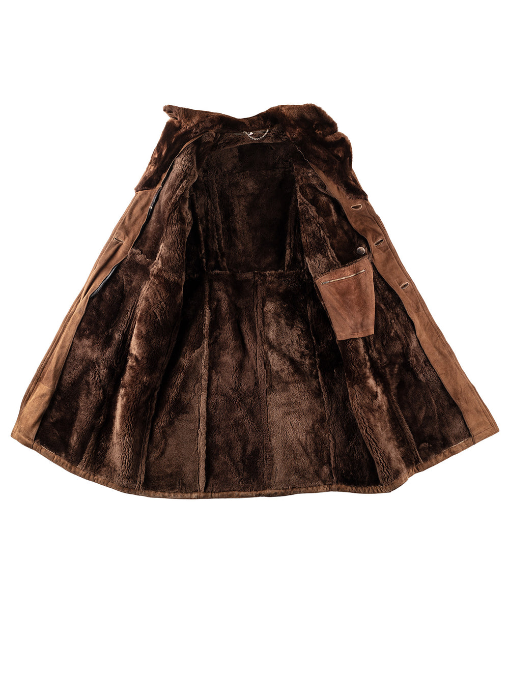 Vintage 70's Men Sheepskin Coat in BrownVN317