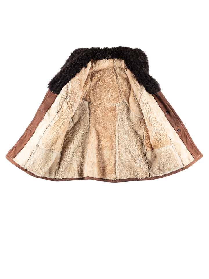 Vintage 70's Women Sheepskin Coat in BrownMN416