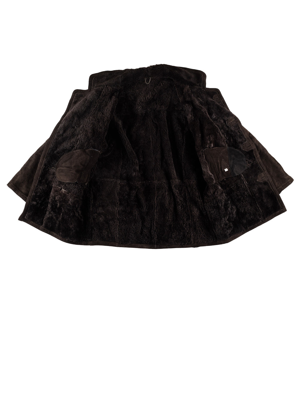 Vintage 80's Men Sheepskin Coat in BlackVN728