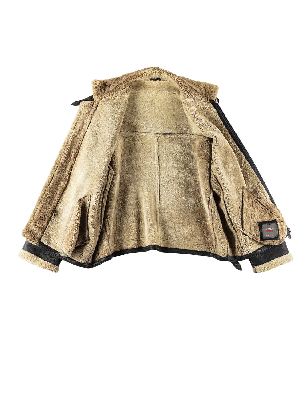 Vintage 80's Men Sheepskin Jacket in BlackVN527