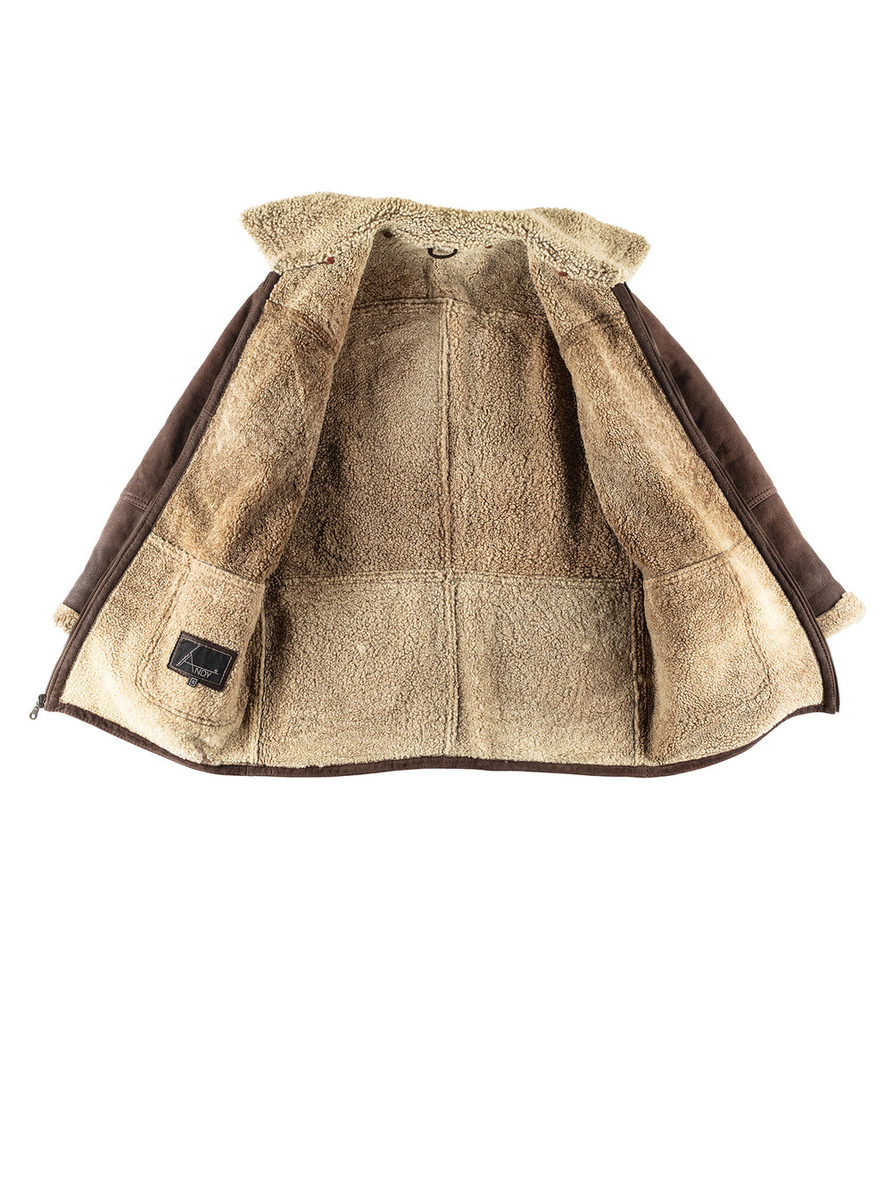 Vintage 80's Men Sheepskin Coat in BrownVN750