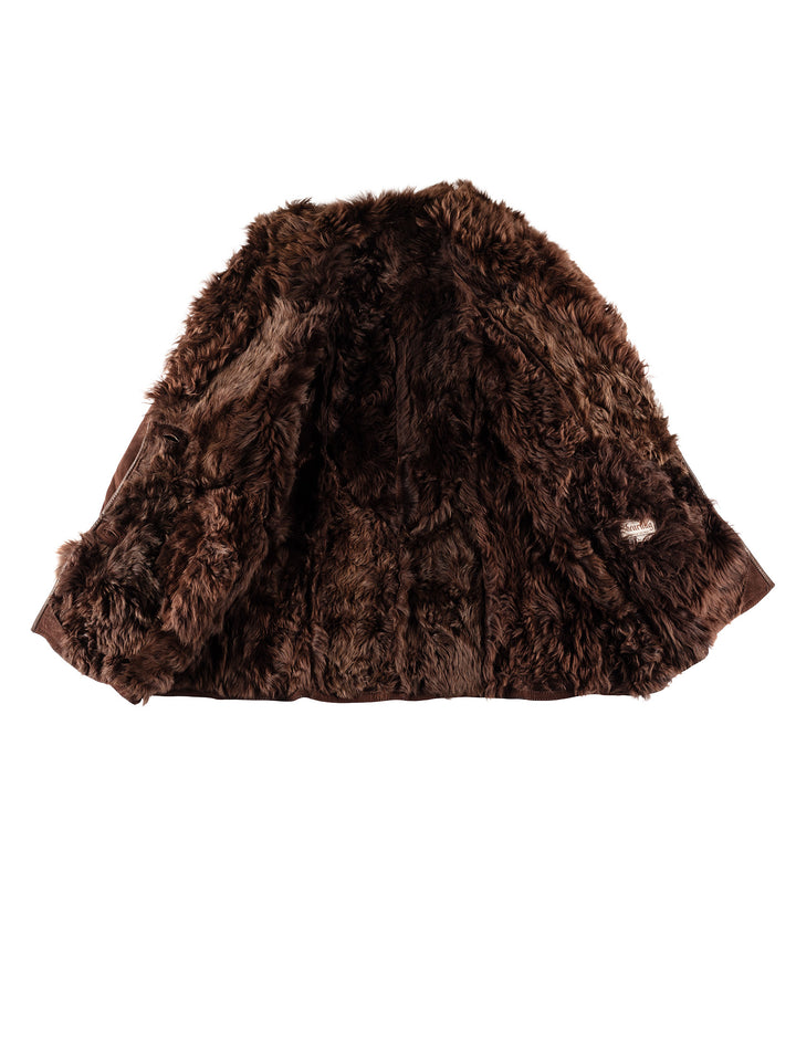 Vintage 70's Women Sheepskin Coat in BrownMN446