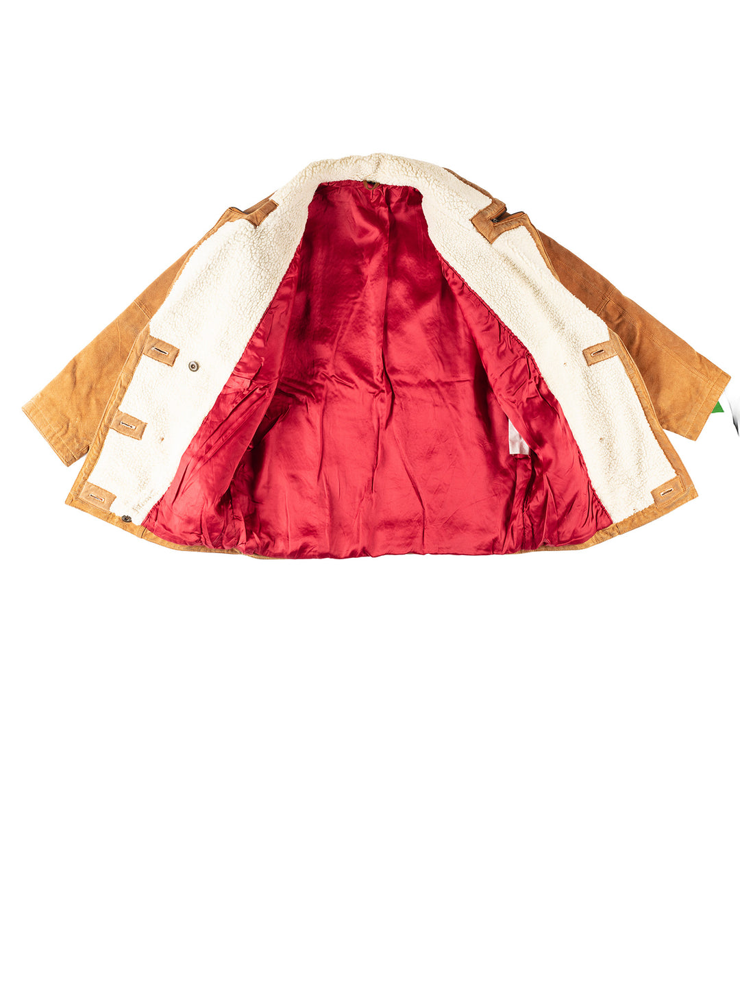 Vintage 80's Women Suede Coat in BrownMN369