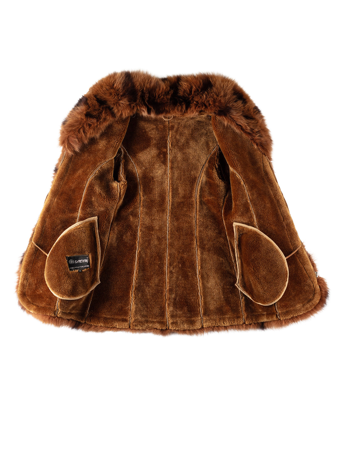 Vintage 70's Women Sheepskin Coat in BrownMN565