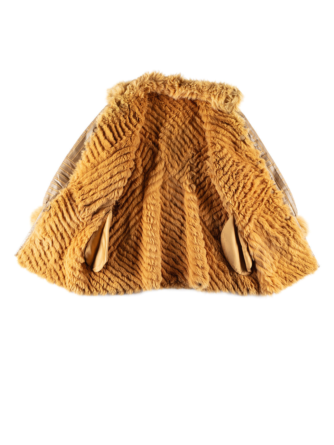 Vintage 70's Women Sheepskin Coat in BeigeMN781