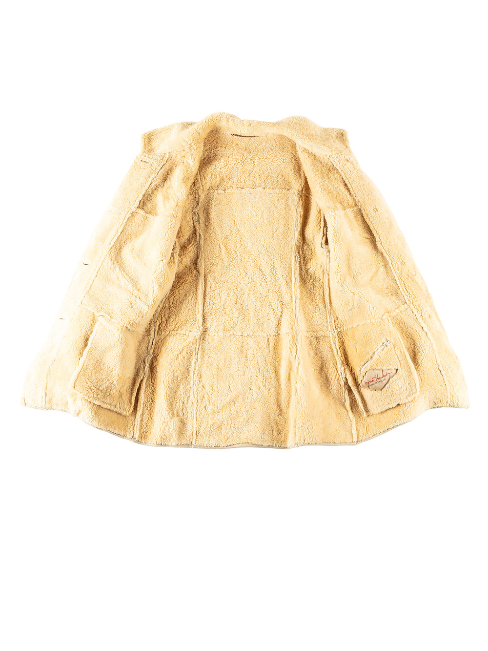 Vintage 70's Women Sheepskin Coat in BeigeMN283