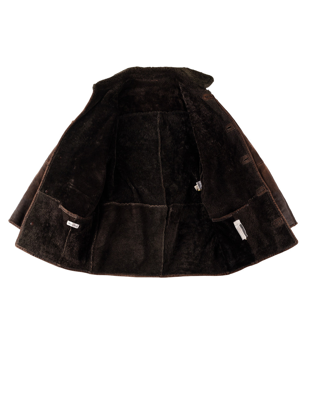 Vintage 80's Men Sheepskin Coat in BrownVN523
