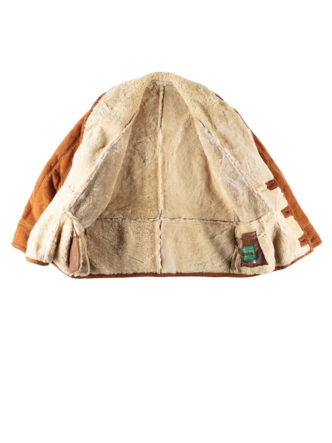 Vintage 80's Men Sheepskin Coat in BrownVN424
