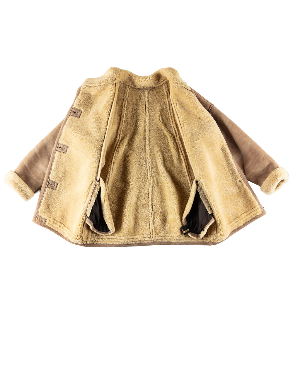 Vintage 80's Women Sheepskin Coat in BrownMN691