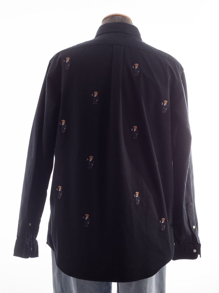 Vintage 90's Men Ralph Lauren Shirt in Black