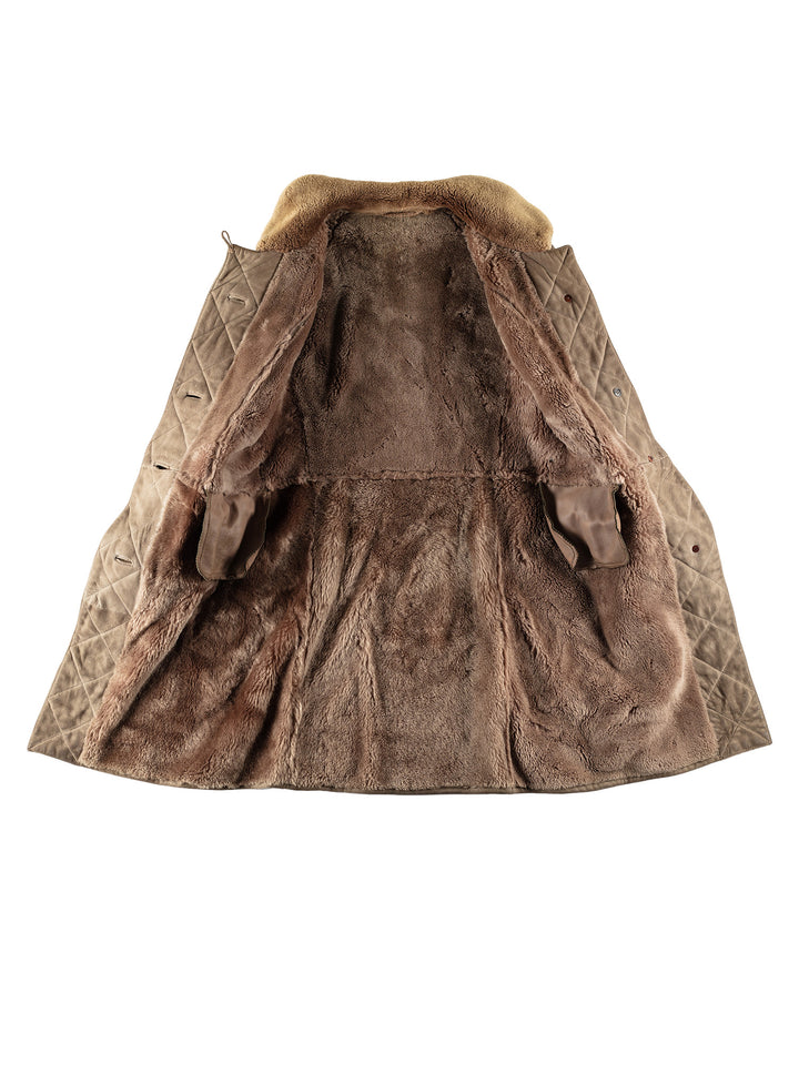 Vintage 70's Women Sheepskin Coat in BeigeMN797