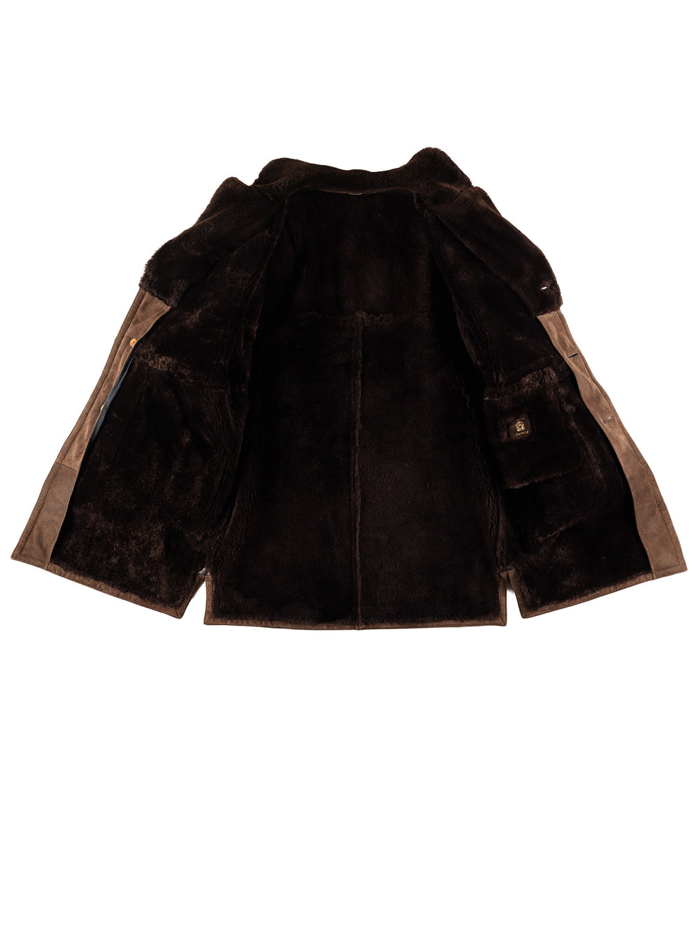 Vintage 70's Men Sheepskin Coat in BrownVN747
