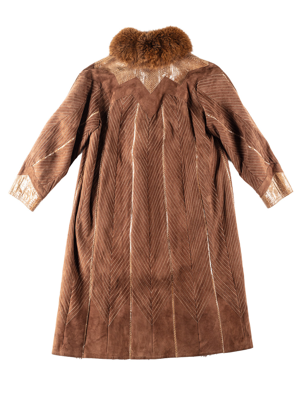 Vintage 70's Women Fur Coat in Brown