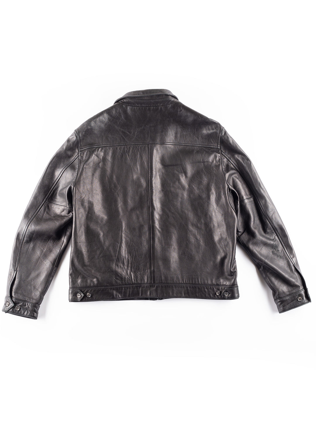 Vintage 00's Men Ralph Lauren Leather Jacket in Black