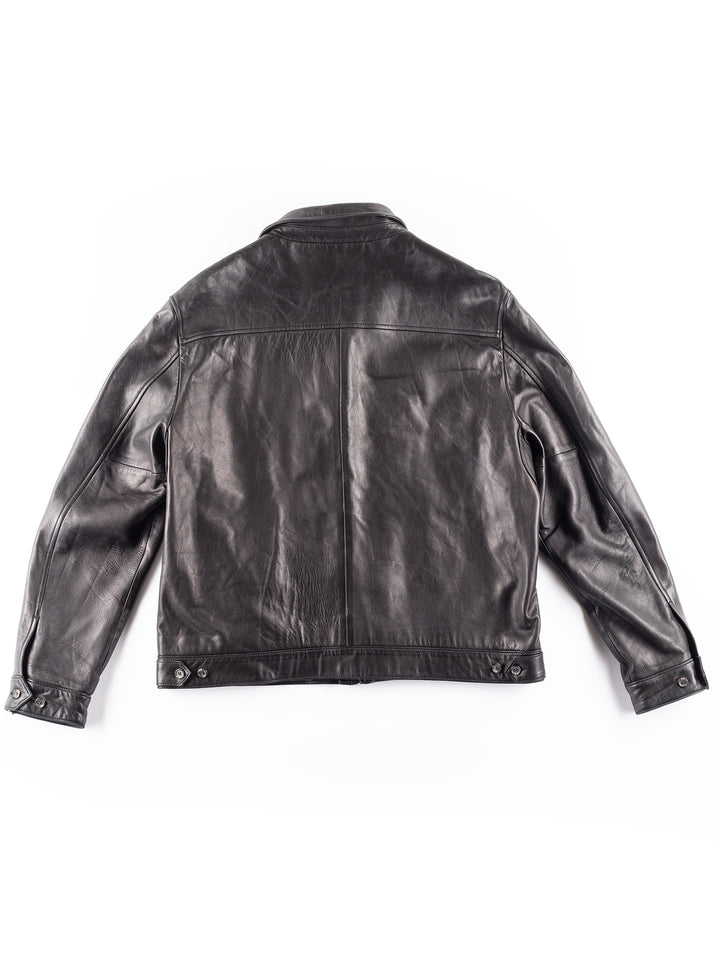 Vintage 00's Men Ralph Lauren Leather Jacket in Black